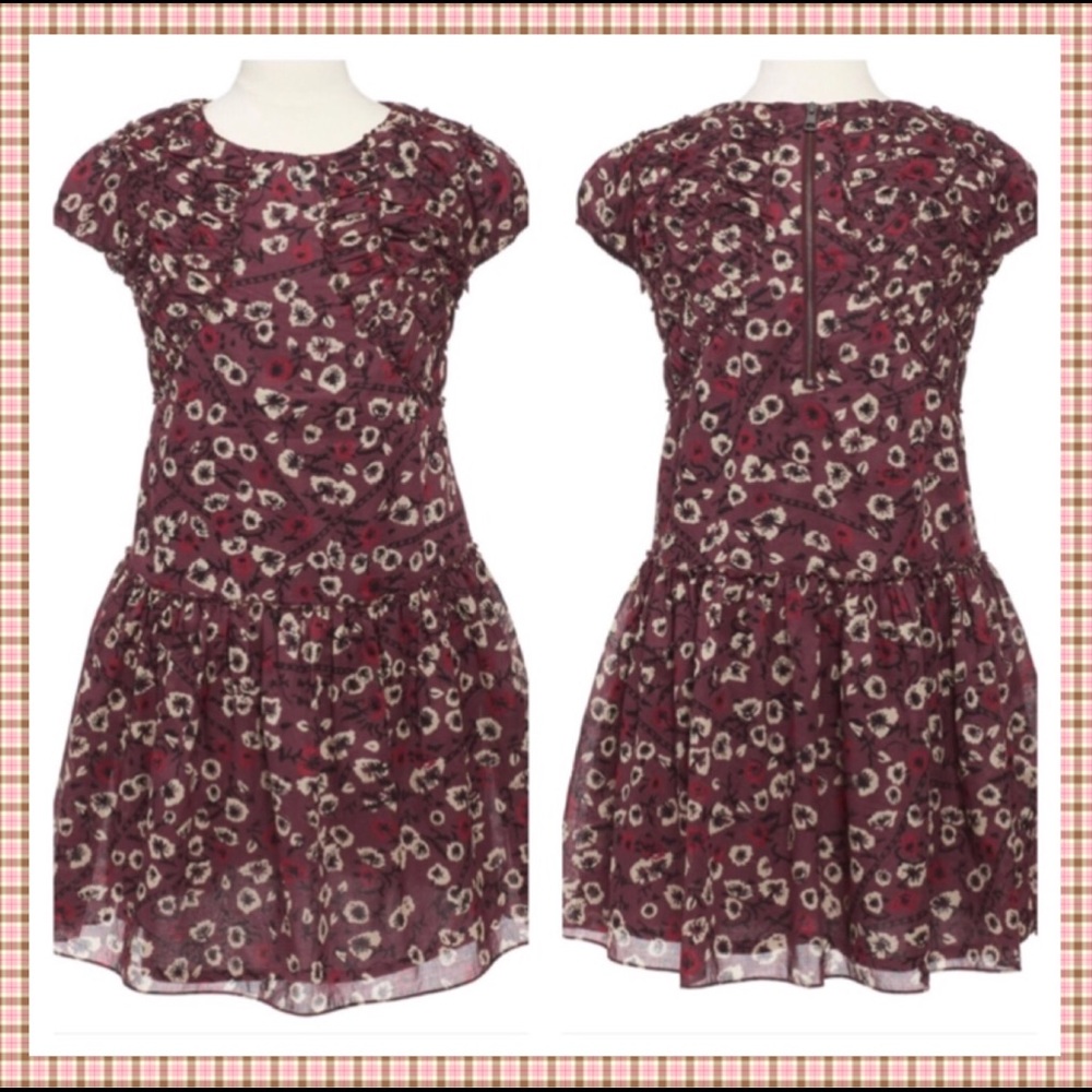 NWT Sz 6 BURBERRY Cotton Dress. Lined. Flowers. - Picture 8 of 8